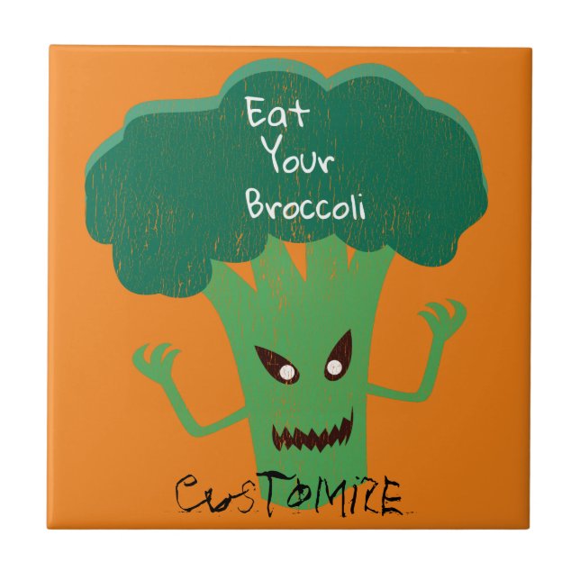 Scary Broccoli Thunder_Cove Kakelplatta (Framsidan)