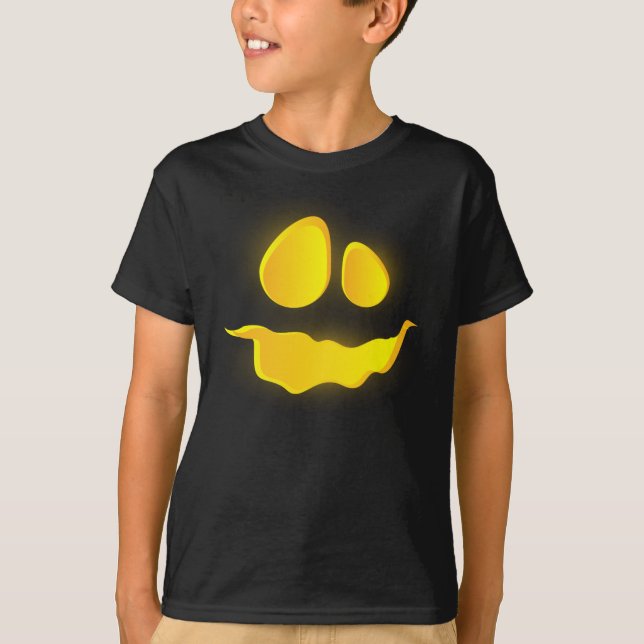 Scary Bumkin Smile Halloween Season T Shirt (Framsida)