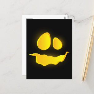 Scary Bumkin Smile Halloween Season Vykort