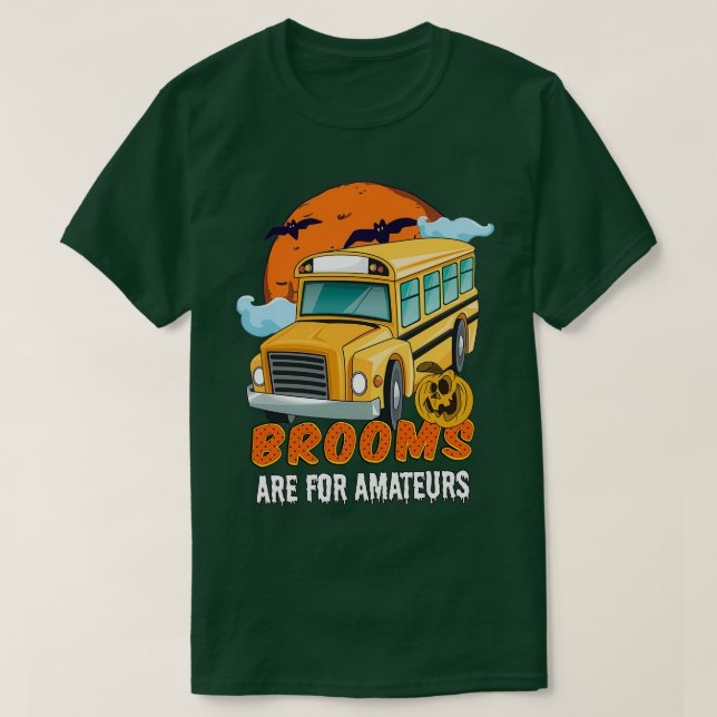 Scary Buss Driver Halloween Costume T Shirt (Design framsida)
