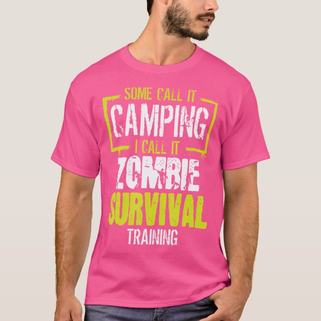 Scary Camp Gift utomhus Zombie Survival Training T Shirt (Framsida)
