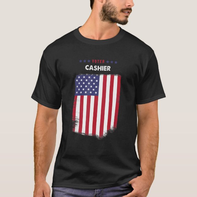 Scary Cashier T Shirt (Framsida)
