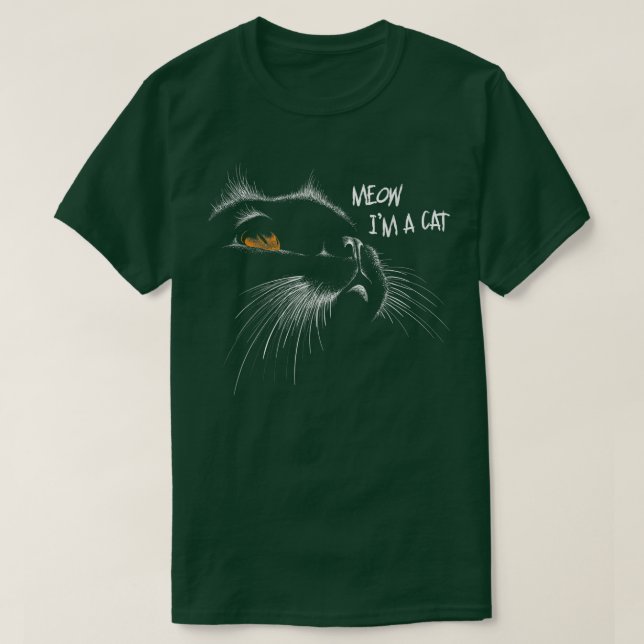 Scary Cat Ansikte Gult Öga Funny Cat Lover HallSKO T Shirt (Design framsida)