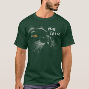 Scary Cat Ansikte Gult Öga Funny Cat Lover HallSKO T Shirt