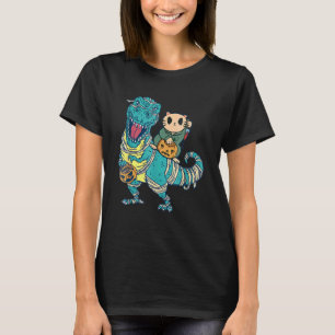 Scary Cat knivar ridmummy dinosaur rex hallowee T Shirt