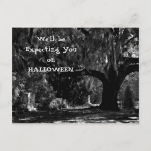 Scary Cemetery Halloween-vykort 2 Inbjudan Vykort
