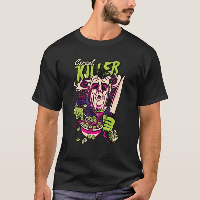 Scary Cereal Killer Halloween Inspired T Shirt (Framsida)