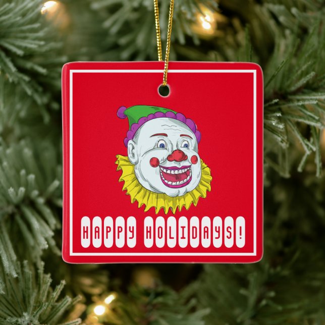 Scary Clown Horror Julgransprydnad Keramik (Träd)
