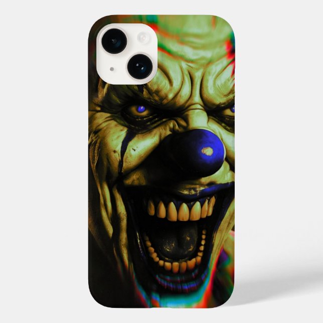 Scary clown iPhone 14 fodral (Baksida)