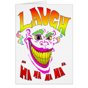 Scary Clown Laugh Hälsningskort