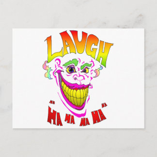 Scary Clown Laugh Vykort