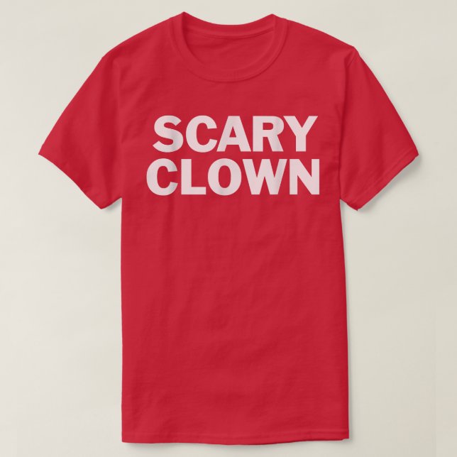 Scary Clown Lazy Halloween Costume Funny T  Shirt (Design framsida)