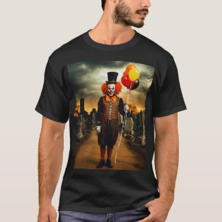 Scary Clown Porträtt Gothic T Shirt