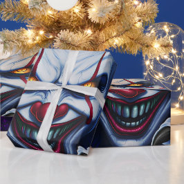 Scary Clown Wrapping Paper Presentpapper