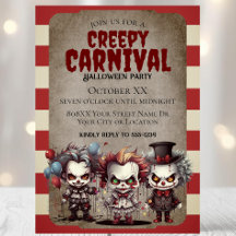 Scary Clowns Halloween Carnival Party