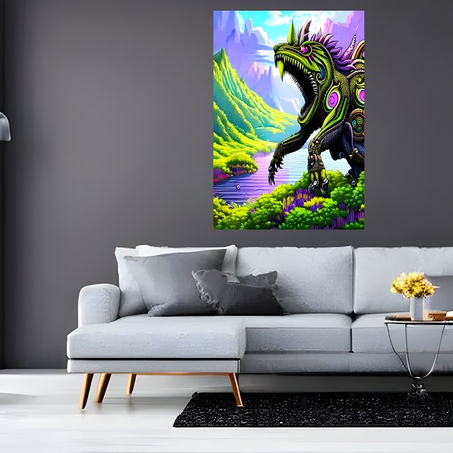 Scary Colossal beast i berget | AI Art Poster (Skapare uppladdad)