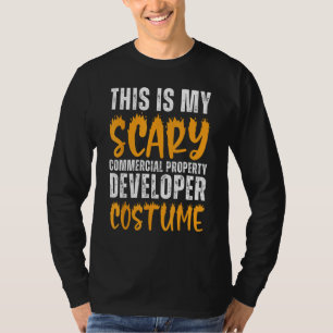 Scary Commercial Egendom Developer Costume Funny T Shirt