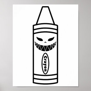 Scary Crayon Box Halloween Easy Costume Par Ad Poster