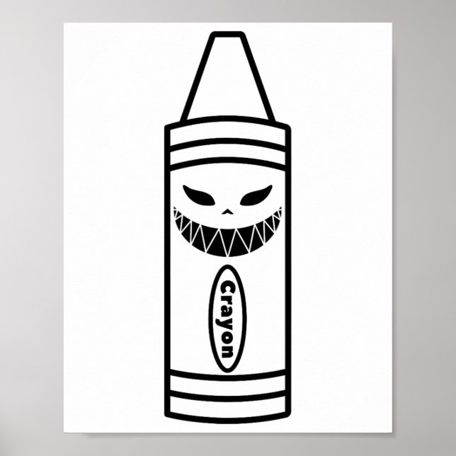 Scary Crayon Box Halloween Easy Costume Par Ad Poster (Framsidan)