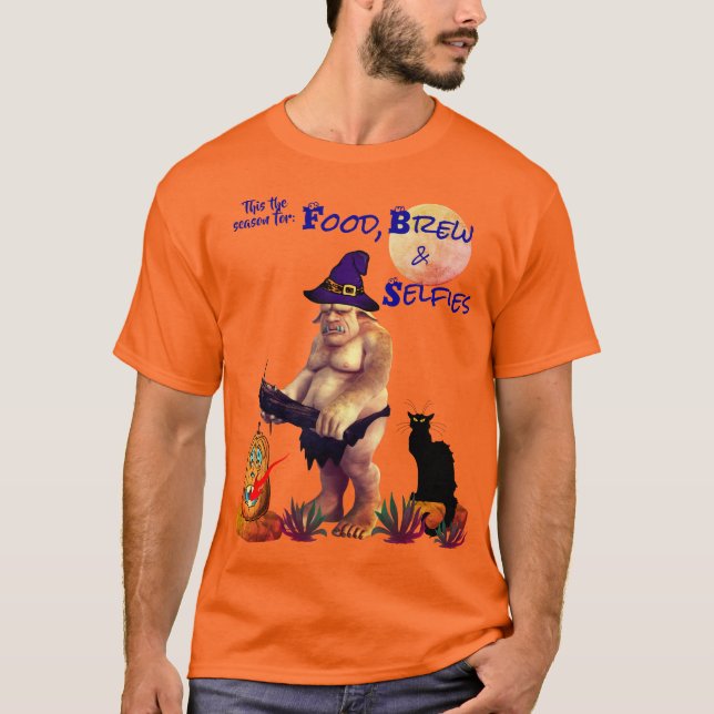 Scary CreatOrange Halloween Autumn T-Shirt (Framsida)