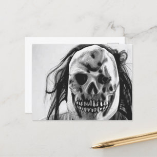 Scary Creepy Mask Helg Vykort