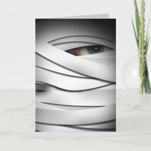 Scary Creepy One Eyed Halloween Mummy Kort