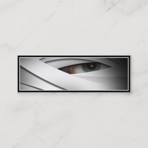 Scary Creepy One Eyed Halloween Mummy Mini Visitkort