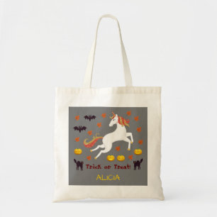 Scary Cute Halloween Unicorn Pumpkins Fladdermöss Tygkasse