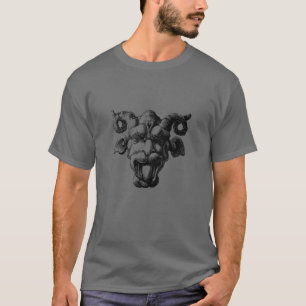 Scary Demonic Ansikte med horn T Shirt