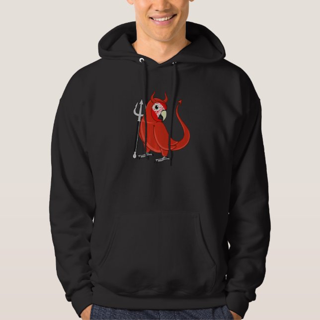 Scary Devil Costume Parrot I Green-winged Macaw Pr Hoodie (Framsida)