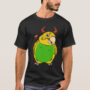 Scary Djävulen Costume Parrot I Gult Budgie Budger T Shirt