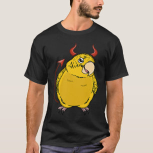 Scary Djävulen Costume Parrot I Gult Lutino Budgie T Shirt
