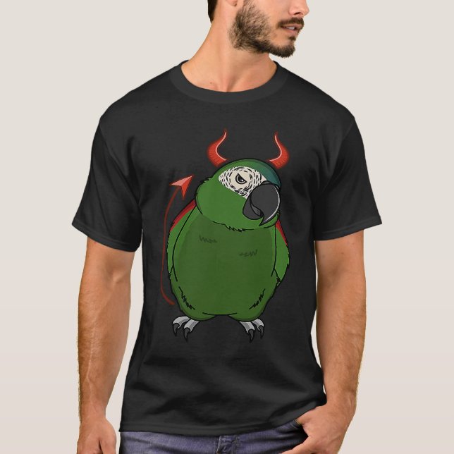 Scary Djävulen Costume Parrot I Hahns Macaw T Shirt (Framsida)