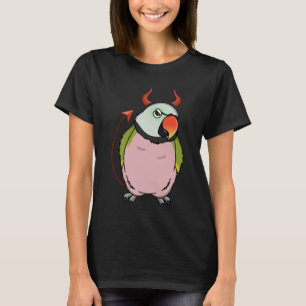 Scary Djävulen Costume Parrot I Mustache Parakeet T Shirt
