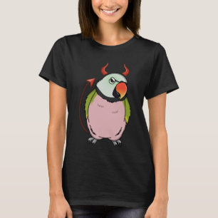 Scary Djävulen Costume Parrot I Mustache Parakeet T Shirt