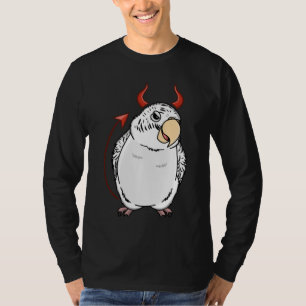 Scary Djävulen Costume Parrot I White Budgie Budge T Shirt