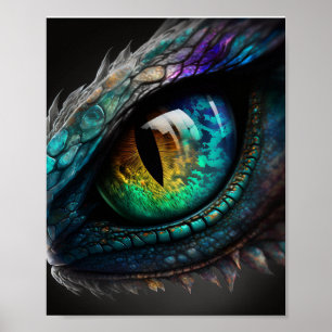 Scary Dragon Öga Poster