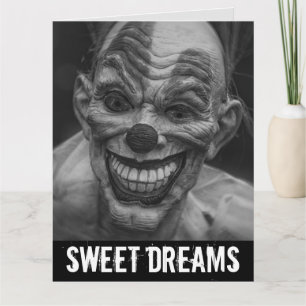 SCARY EVIL CLOWN BIRTHDAY SWEEAMS-kort Kort