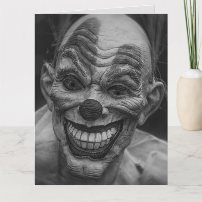 SCARY EVIL CLOWN BIRTHDAY SWEEAMS-kort Kort (Framsida)