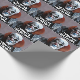 SCARY EVIL CLOWN FUNNY BIG BIRTHDAY PRESENTPAPPER