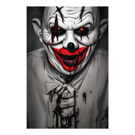 Scary Evil Smiling Clown Fototryck