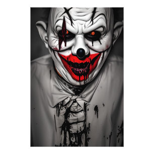 Scary Evil Smiling Clown Fototryck