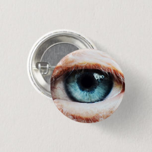 Scary Eyeball & Halloween Blue Öga /spooky zombie Knapp