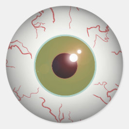 Scary Eyeball Öga Boll Halloween Runt Klistermärke