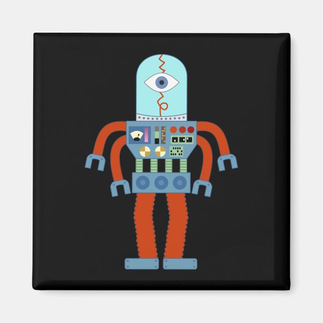 Scary Eyeball Robot Magnet (Framsidan)
