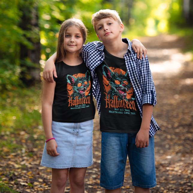 Scary Fladdermus Halloween T Shirt (Skapare uppladdad)