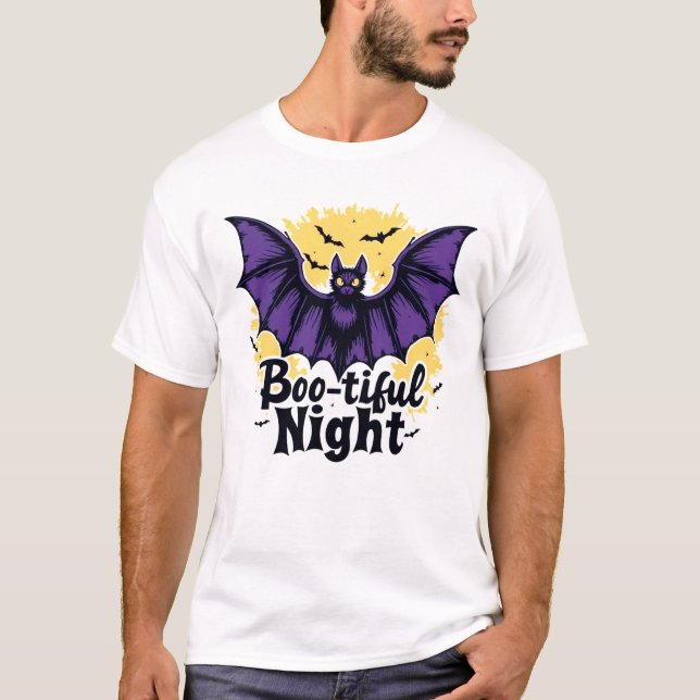 Scary Flies Fladdermus in Benice Night T-shirts (Framsida)