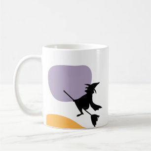 Scary Flies Witch på broomstick Halloween Gift Kaffemugg