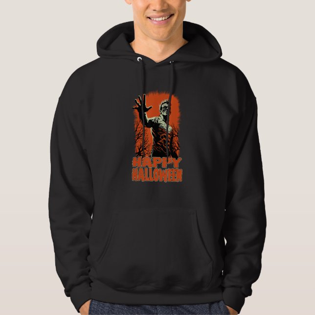 Scary Frankensteins Monster Happy halloween Hoodie (Framsida)