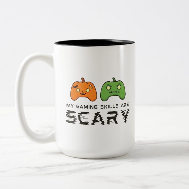 Scary Gaming Halloween Två-Tonad Mugg (Vänster)